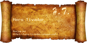 Hers Tivadar névjegykártya